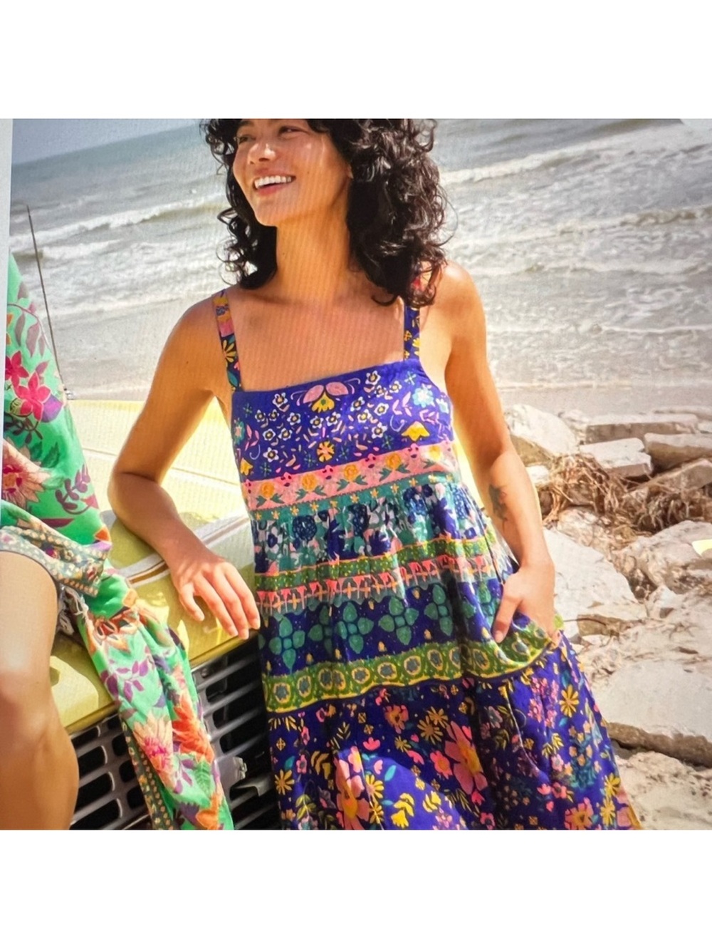 NATURAL LIFE Pink Floral Boho Maxi Dress with Multicolor Accents - Picture 9 of 10